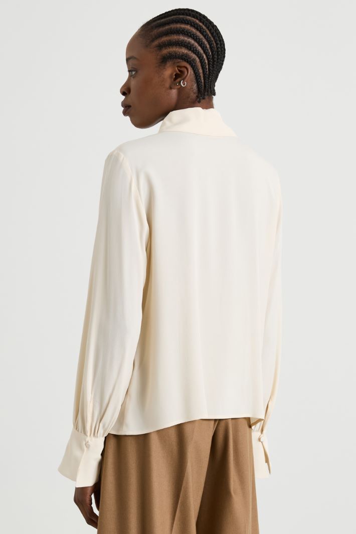 Blusa fluida in misto seta Intrend - 2