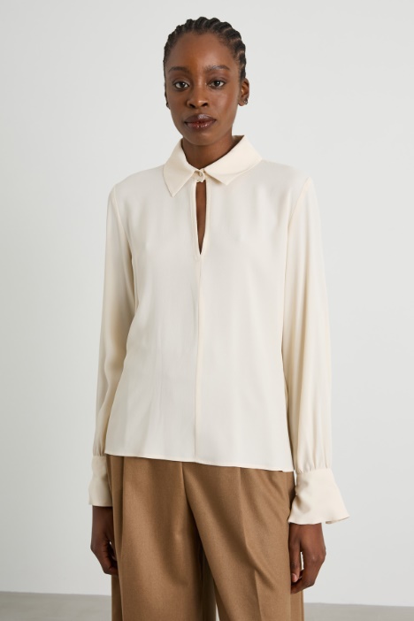 Blusa fluida in misto seta Intrend