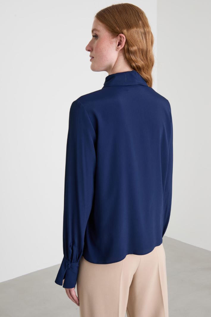 Blusa fluida in misto seta Intrend - 2