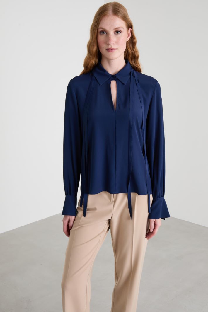 Blusa fluida in misto seta Intrend