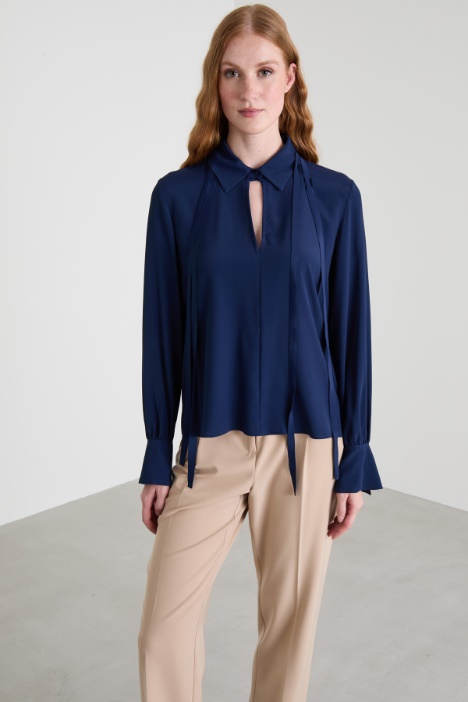 Blusa fluida in misto seta Intrend