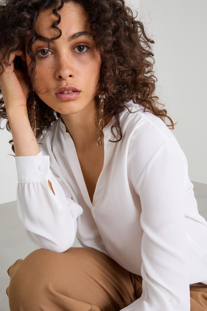 Blusa in misto seta Intrend - 4