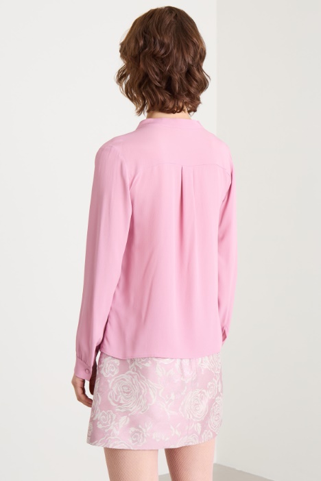 Blusa de mezcla de seda