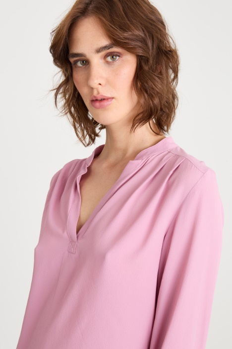 Blusa de mezcla de seda