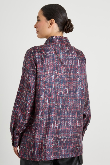 Blusa in twill di seta