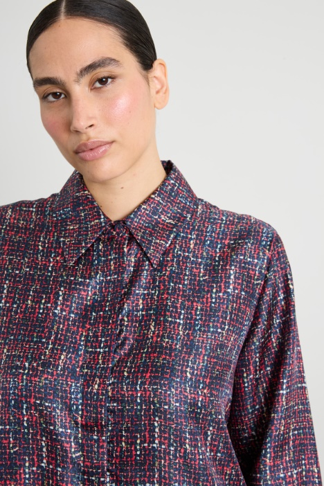 Blusa in twill di seta