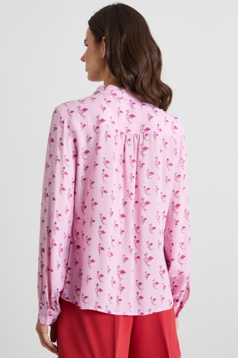 Camicia in crépe stampata