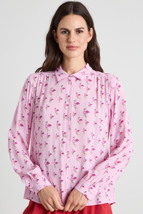 Printed crepe shirt Intrend