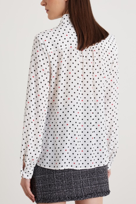 Camicia in crépe stampata