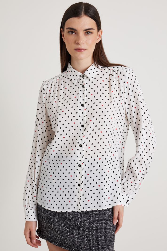 Printed crepe shirt Intrend