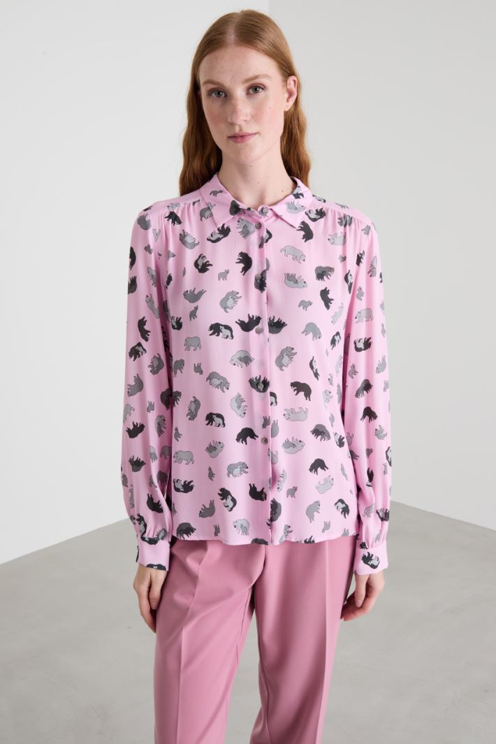 Printed crepe shirt Intrend