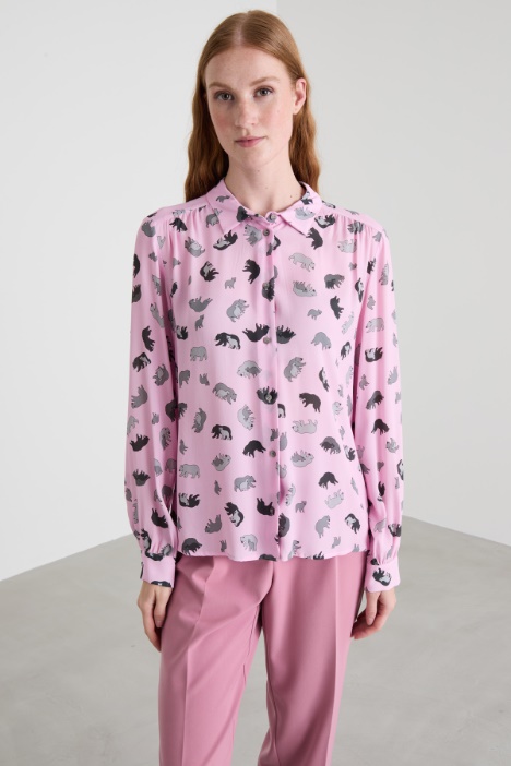 Printed crepe shirt Intrend