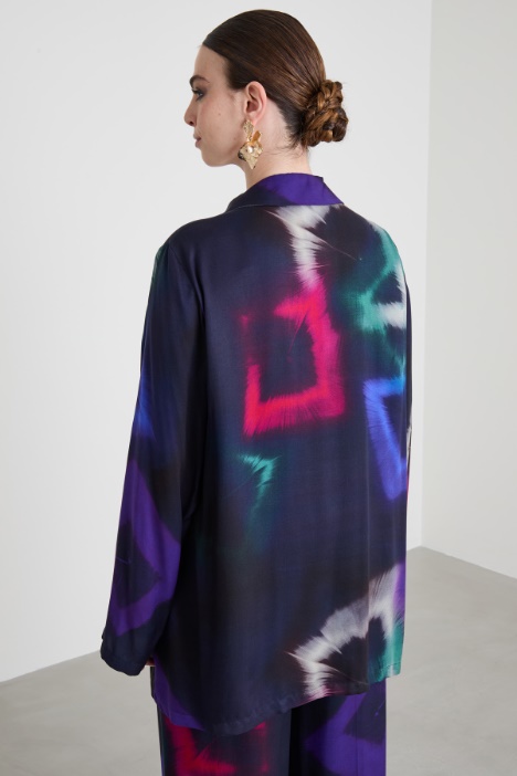 Camicia in twill stampato