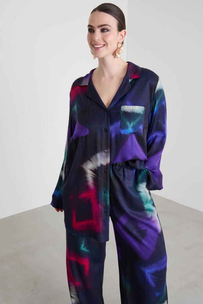 Printed twill shirt Intrend