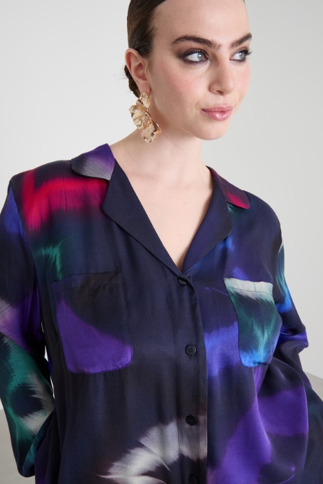 Camicia in twill stampato