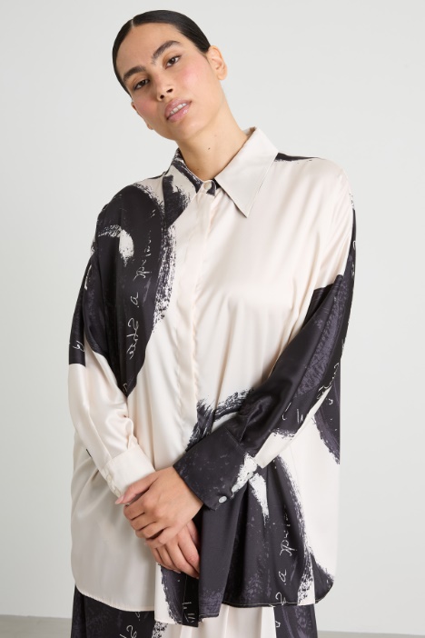 Printed twill shirt Intrend