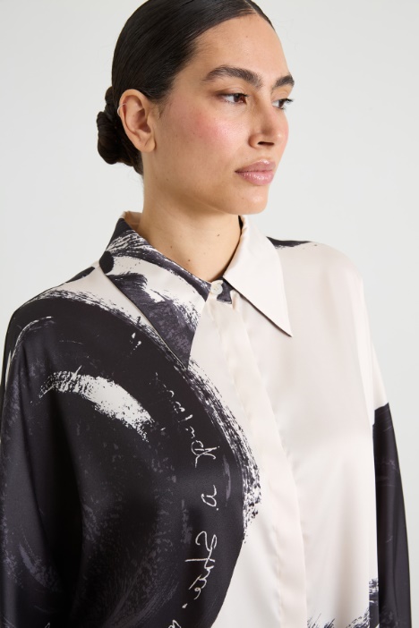 Camicia in twill stampato