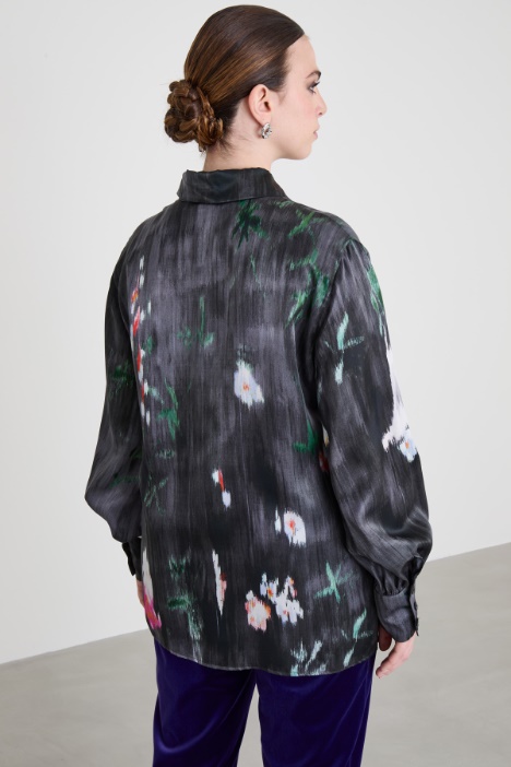 Camicia in raso di seta