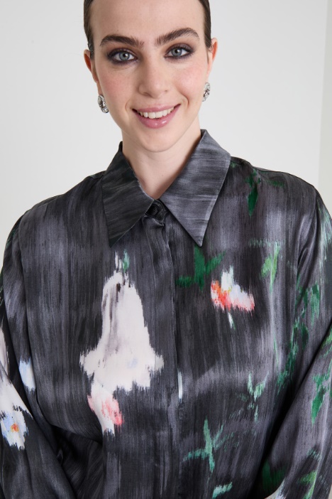 Camicia in raso di seta