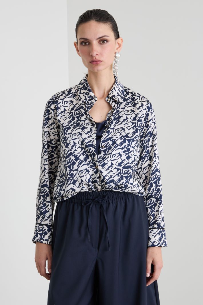 Printed twill shirt Intrend