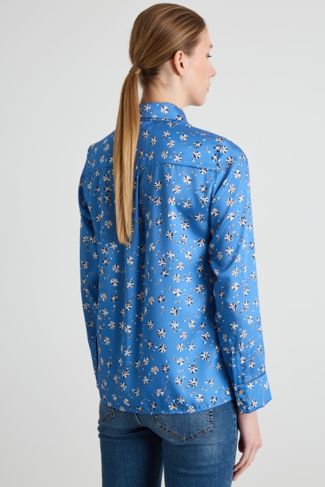 Camicia in twill a fantasia