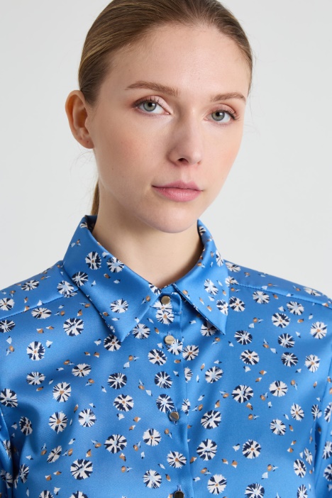 Camicia in twill a fantasia