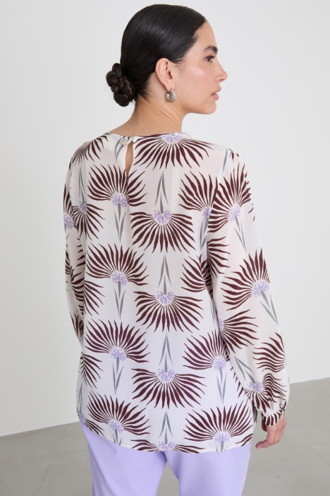 Blusa in crépe di pura seta