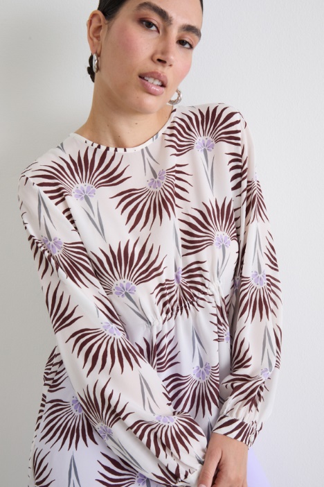 Blusa in crépe di pura seta