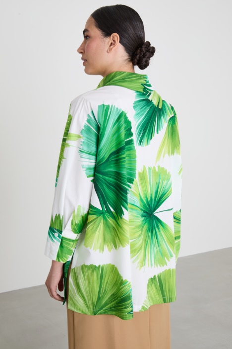 Camicia in popeline a fantasia