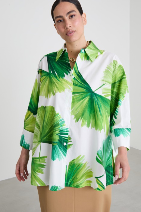 Printed poplin shirt Intrend