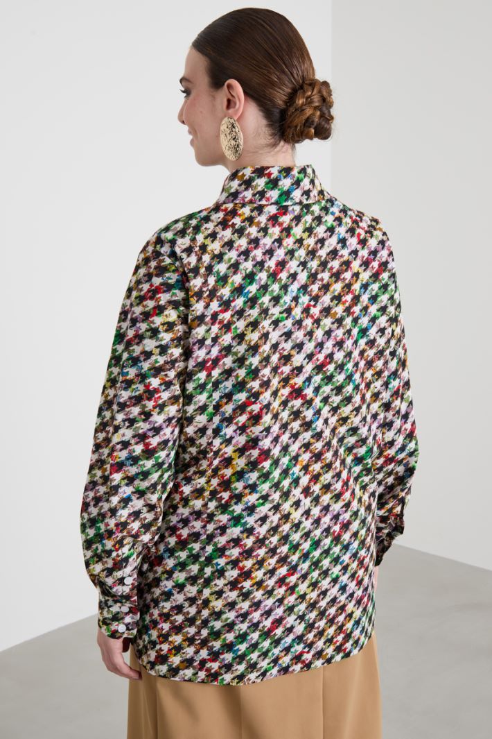 Printed poplin shirt Intrend - 2