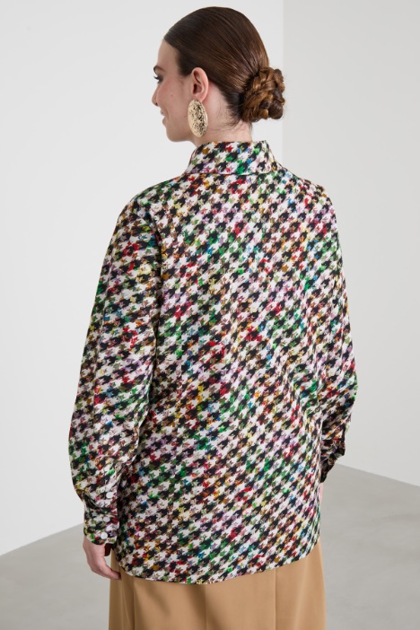 Camicia in popeline stampato