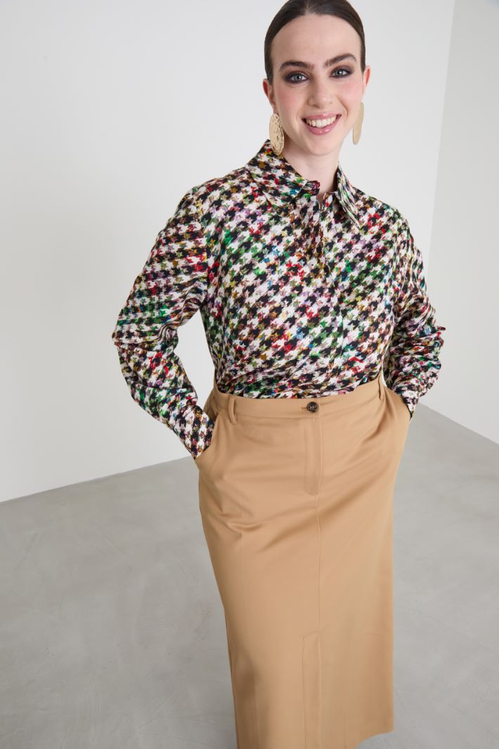 Printed poplin shirt Intrend