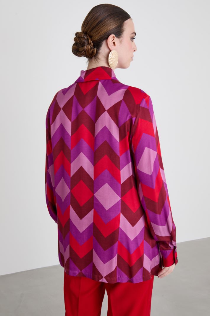 Printed twill shirt Intrend - 2