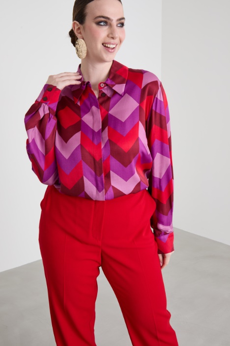 Printed twill shirt Intrend