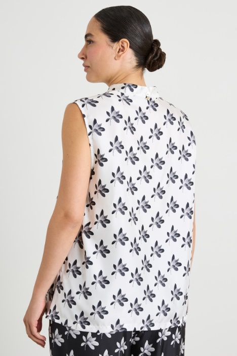 Blusa in twill di seta