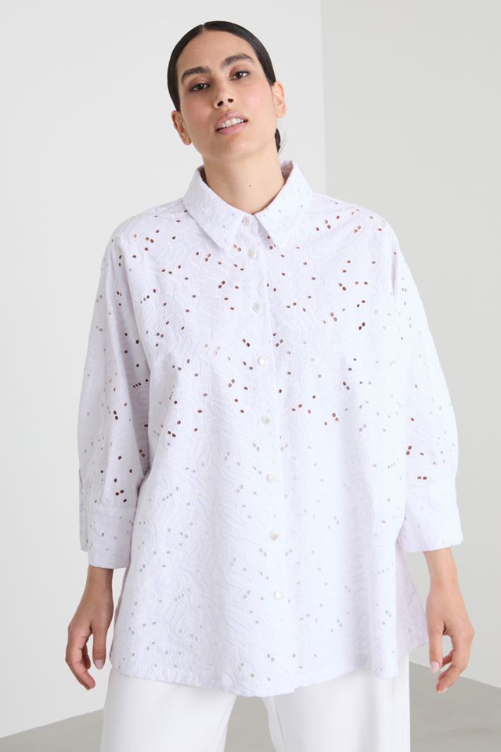 Poplin broderie anglaise shirt Intrend