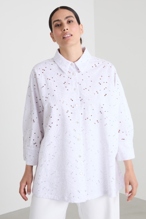Poplin broderie anglaise shirt Intrend