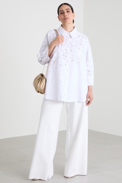 Poplin broderie anglaise shirt Intrend
