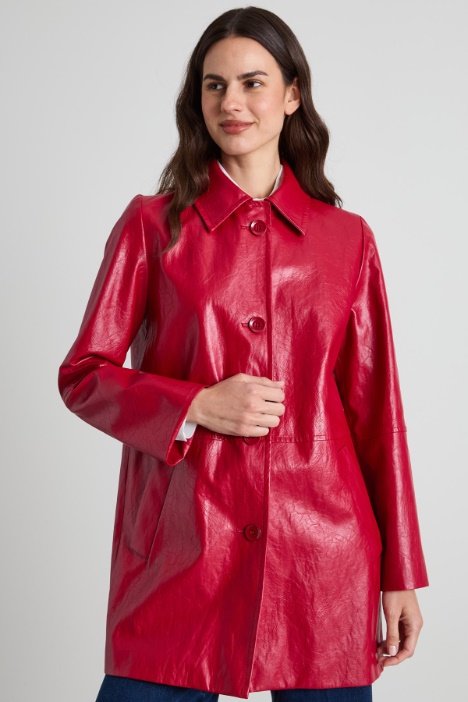 Long faux leather jacket Intrend