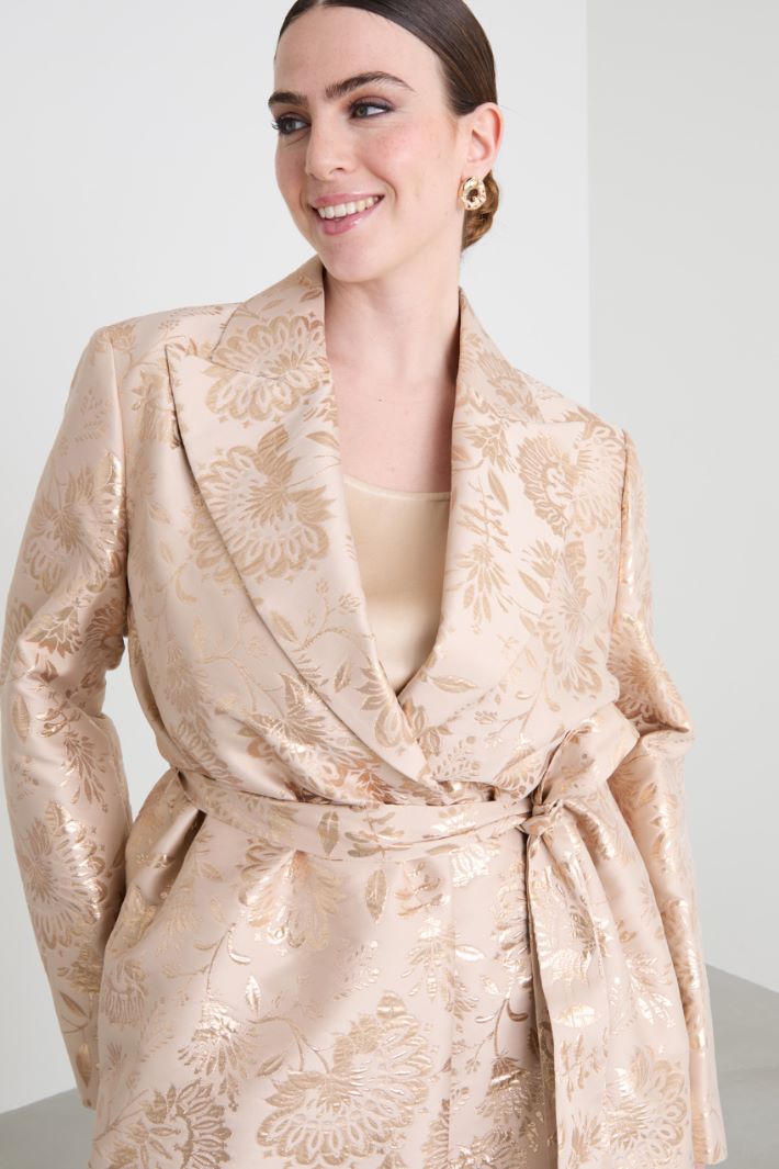 Lamé jacquard duster coat Intrend - 4