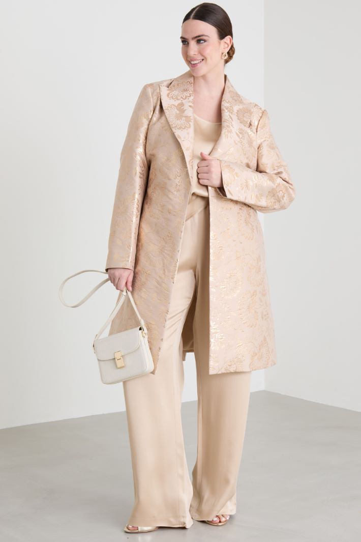 Lamé jacquard duster coat Intrend - 3
