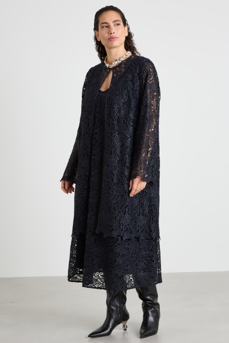 Lamé lace duster Intrend