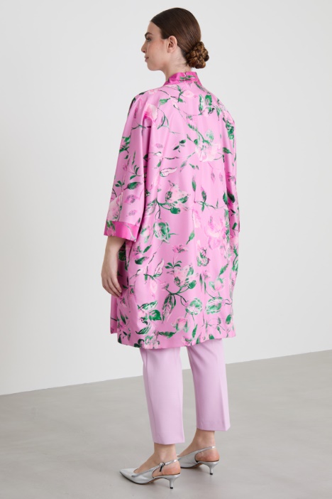 Spolverino in twill di seta