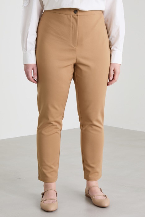Pantaloni slim in tela