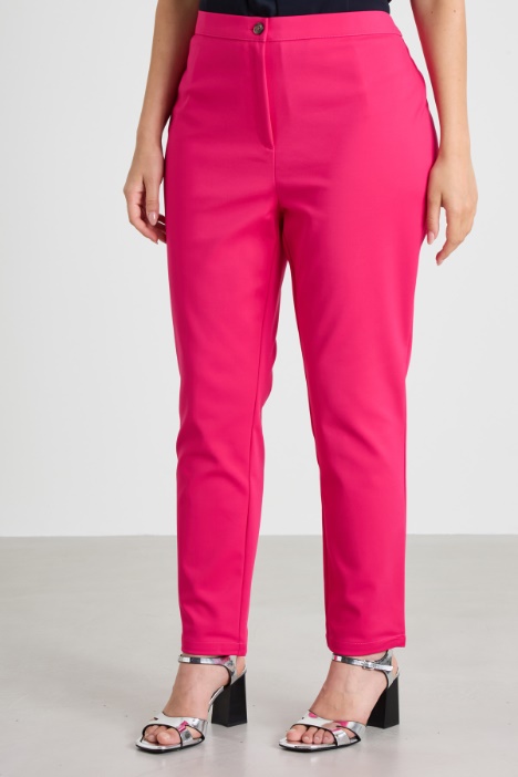 Pantaloni slim in tela