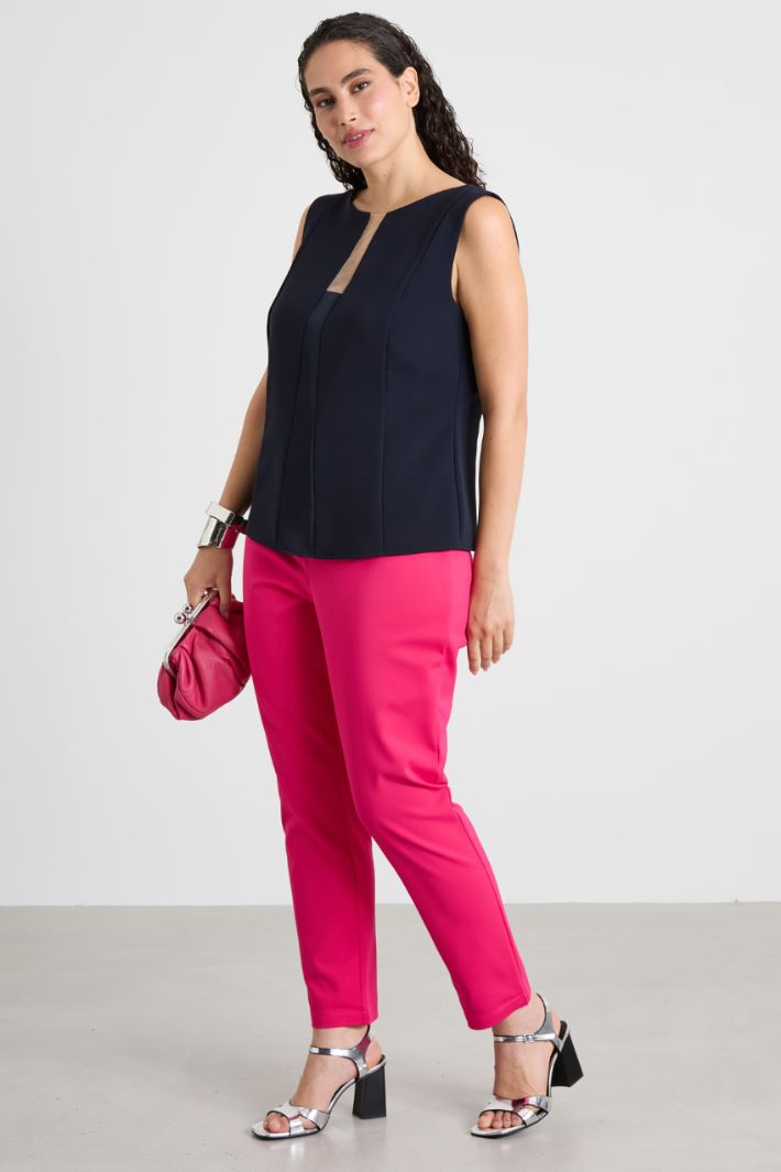 Pantaloni slim in tela Intrend