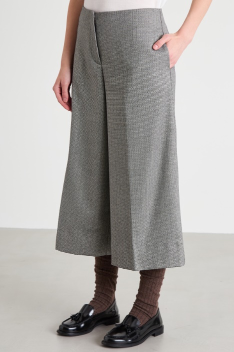 Pantaloni cropped lamè