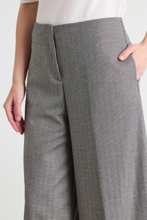 Pantaloni cropped lamè