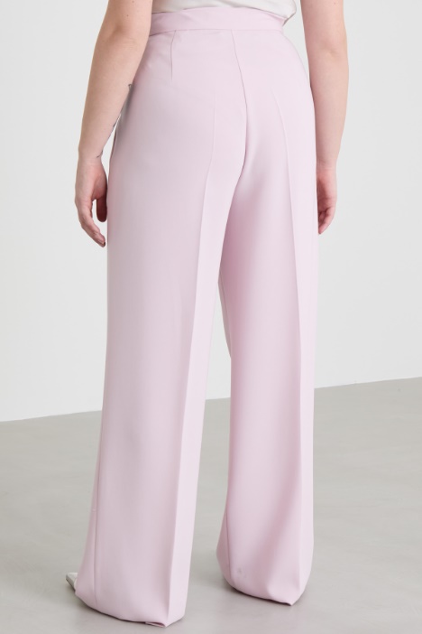 Pantaloni a palazzo in cady